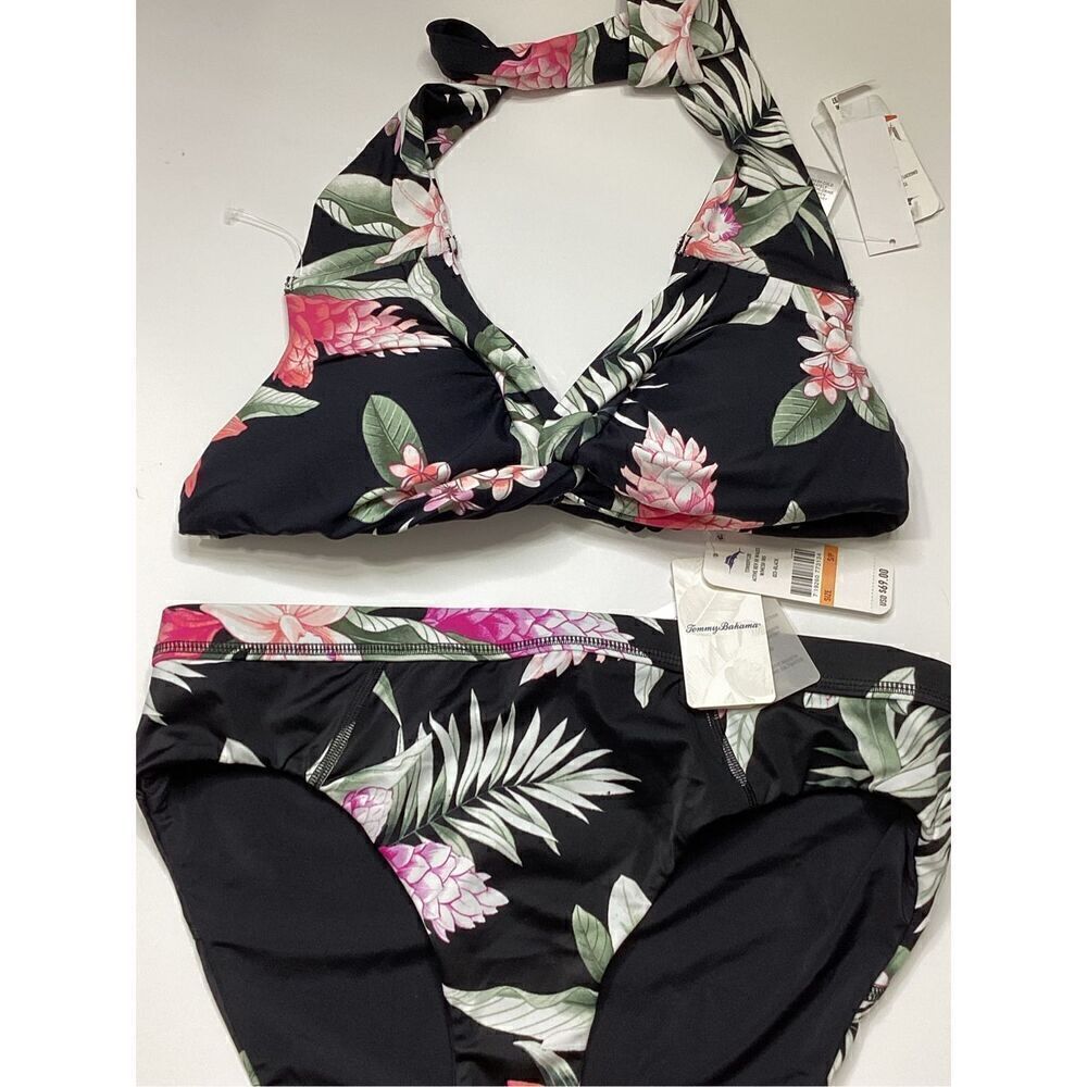 New. Tommy Bahama ginger flower halter bikini. XS-top/S-bottom. Retails $174 - Picture 9 of 12